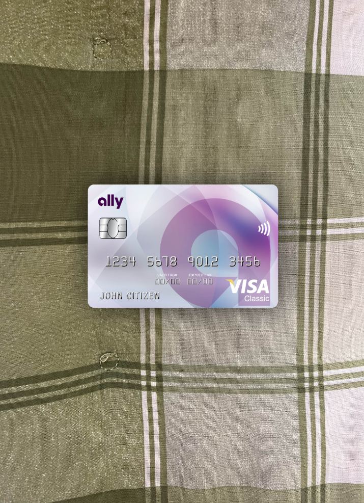 Download USA Ally bank visa classic card photolook front Photoshop template